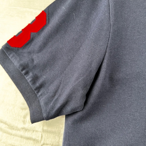 US Polo Assn Men’s Shirt navy Blue size M Blu Big Embroidered Pony 100% Cotton - Picture 9 of 10